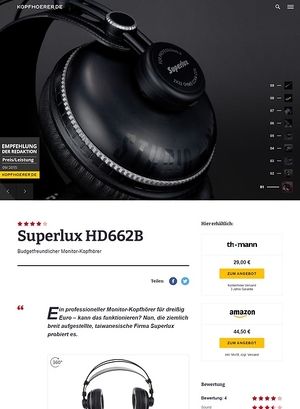 Kopfhoerer.de Superlux HD-662 B Kopfhoerer.de Superlux HD-662 B