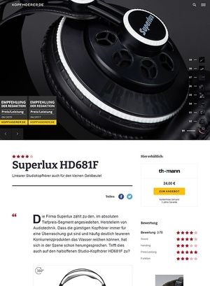 Kopfhoerer.de Superlux HD-681 F Kopfhoerer.de Superlux HD-681 F