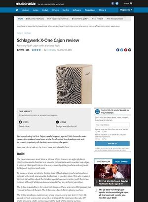 MusicRadar.com Schlagwerk X-One Cajon MusicRadar.com Schlagwerk X-One Cajon