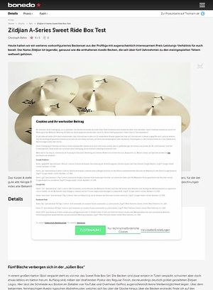 Bonedo.de Zildjian A-Series Sweet Ride Box Bonedo.de Zildjian A-Series Sweet Ride Box