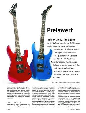 Gitarre & Bass Jackson Dinky JS11 & JS12 Gitarre & Bass Jackson Dinky JS11 & JS12