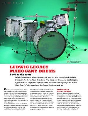 Sticks Ludwig Legacy Mahogany Drums Sticks Ludwig Legacy Mahogany Drums