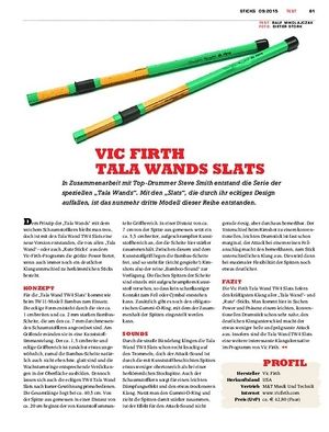 Sticks Vic Firth Tala Wands Slats Sticks Vic Firth Tala Wands Slats