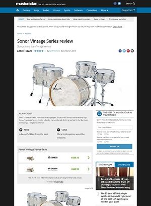 MusicRadar.com Sonor Vintage Series MusicRadar.com Sonor Vintage Series