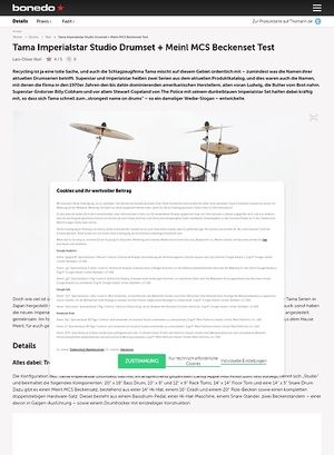 Bonedo.de Tama Imperialstar Studio Drumset + Meinl MCS Beckenset Bonedo.de Tama Imperialstar Studio Drumset + Meinl MCS Beckenset