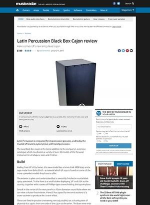 MusicRadar.com Latin Percussion Black Box Cajon MusicRadar.com Latin Percussion Black Box Cajon