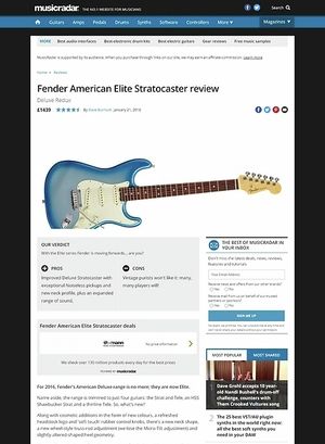 MusicRadar.com Fender American Elite Stratocaster MusicRadar.com Fender American Elite Stratocaster