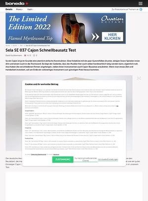 Bonedo.de Sela SE 037 Cajon Schnellbausatz Bonedo.de Sela SE 037 Cajon Schnellbausatz