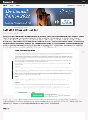 Bonedo.de EVH 5150 III 15W LBX Head Bonedo.de EVH 5150 III 15W LBX Head