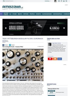 Amazona.de Test: Pittsburgh Modular Filter, Eurorack-Modul Amazona.de Test: Pittsburgh Modular Filter, Eurorack-Modul