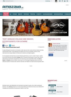 Amazona.de Test: Sonuus Voluum und Wahoo, Effektgeräte für Gitarre Amazona.de Test: Sonuus Voluum und Wahoo, Effektgeräte für Gitarre