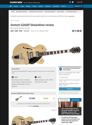 MusicRadar.com Gretsch G2420T Streamliner MusicRadar.com Gretsch G2420T Streamliner