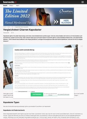 Bonedo.de Gitarren Kapodaster im Vergleich Bonedo.de Gitarren Kapodaster im Vergleich