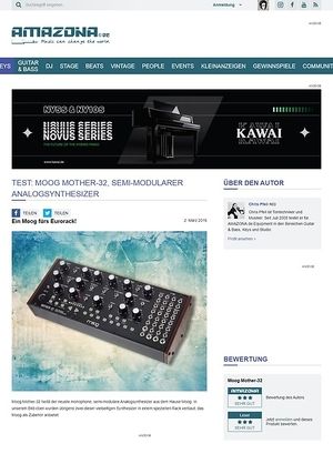 Amazona.de Test: Moog Mother-32, semi-modularer Analogsynthesizer Amazona.de Test: Moog Mother-32, semi-modularer Analogsynthesizer