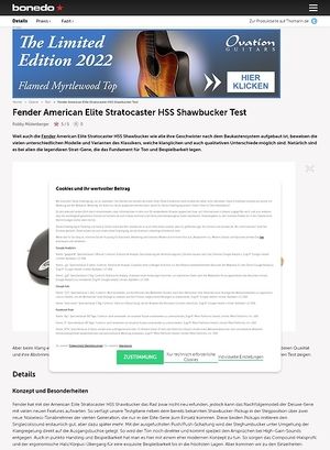 Bonedo.de Fender American Elite Stratocaster HSS Shawbucker Bonedo.de Fender American Elite Stratocaster HSS Shawbucker
