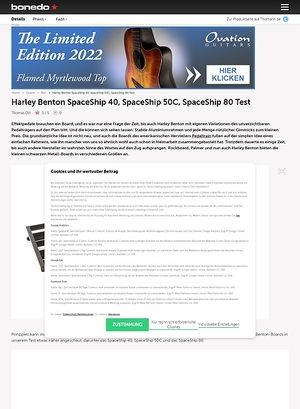 Bonedo.de Harley Benton SpaceShip 40, SpaceShip 50C, SpaceShip 80 Bonedo.de Harley Benton SpaceShip 40, SpaceShip 50C, SpaceShip 80