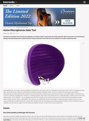 Bonedo.de Aston Microphones Halo Bonedo.de Aston Microphones Halo