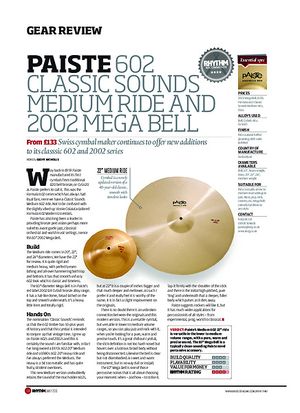 Rhythm Paiste 602 Classic Sounds Medium Ride And 2002 Mega Bell Rhythm Paiste 602 Classic Sounds Medium Ride And 2002 Mega Bell