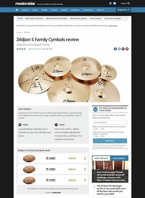 MusicRadar.com Zildjian S Family Cymbals MusicRadar.com Zildjian S Family Cymbals