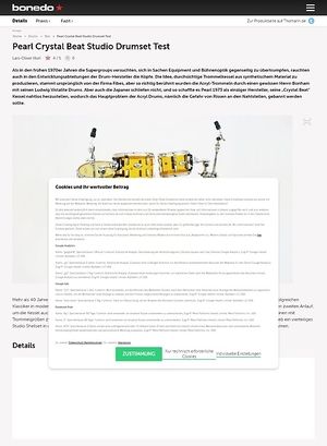 Bonedo.de Pearl Crystal Beat Studio Drumset Bonedo.de Pearl Crystal Beat Studio Drumset