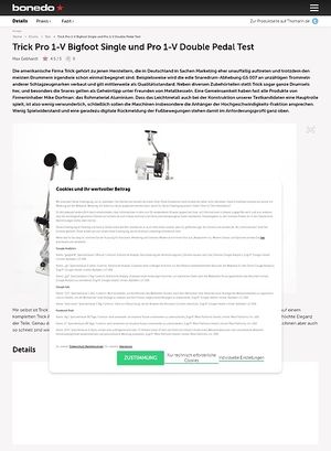 Bonedo.de Trick Pro 1-V Bigfoot Single und Pro 1-V Double Pedal Bonedo.de Trick Pro 1-V Bigfoot Single und Pro 1-V Double Pedal