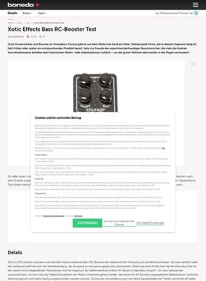 Bonedo.de Xotic Effects Bass RC-Booster Bonedo.de Xotic Effects Bass RC-Booster