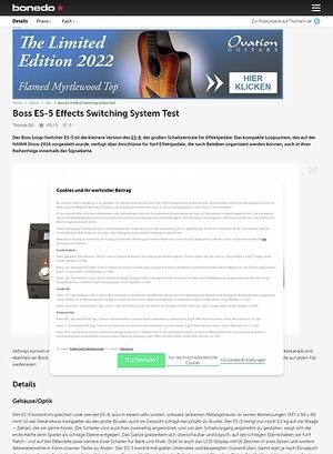 Bonedo.de Boss ES-5 Effects Switching System Bonedo.de Boss ES-5 Effects Switching System