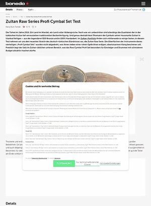 Bonedo.de Zultan Raw Series Profi Cymbal Set Bonedo.de Zultan Raw Series Profi Cymbal Set