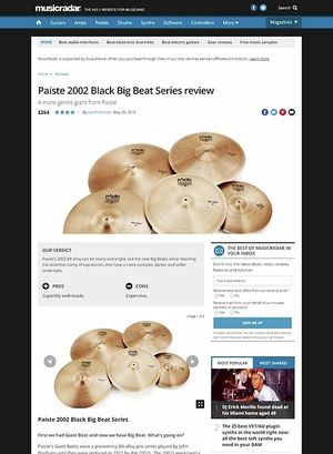 MusicRadar.com Paiste 2002 Black Big Beat Series MusicRadar.com Paiste 2002 Black Big Beat Series