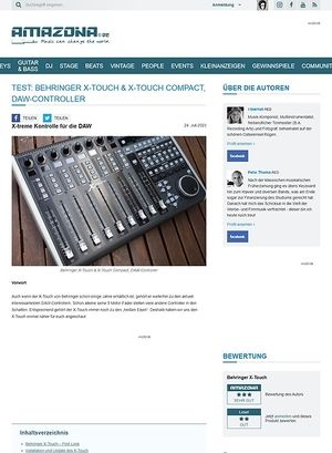 Amazona.de Test: Behringer X-Touch, DAW-Controller Amazona.de Test: Behringer X-Touch, DAW-Controller