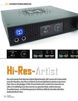 Professional Audio Mytek Digital Brooklyn DAC - Hi-Res-Artist Professional Audio Mytek Digital Brooklyn DAC - Hi-Res-Artist