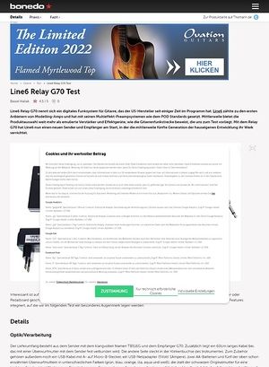 Bonedo.de Line6 Relay G70 Bonedo.de Line6 Relay G70