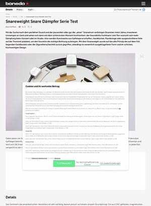 Bonedo.de Snareweight Snare Dämpfer Serie Test Bonedo.de Snareweight Snare Dämpfer Serie Test