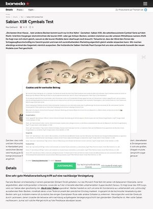 Bonedo.de Sabian XSR Bonedo.de Sabian XSR