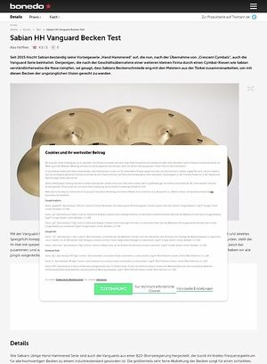 Bonedo.de Sabian HH Vanguard Becken Test Bonedo.de Sabian HH Vanguard Becken Test