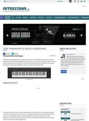 Amazona.de Test: Yamaha NP-12, NP-32, Stagepiano Amazona.de Test: Yamaha NP-12, NP-32, Stagepiano