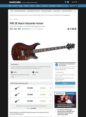 MusicRadar.com PRS SE Mark Holcomb MusicRadar.com PRS SE Mark Holcomb