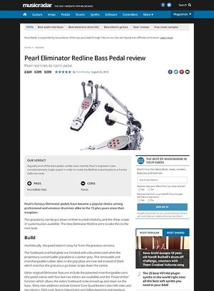 MusicRadar.com Pearl Eliminator Redline Bass Pedal MusicRadar.com Pearl Eliminator Redline Bass Pedal