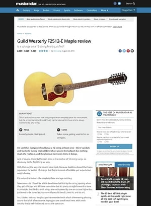 MusicRadar.com Guild Westerly F2512-E Maple MusicRadar.com Guild Westerly F2512-E Maple
