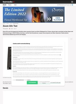 Bonedo.de Zoom G5n Bonedo.de Zoom G5n