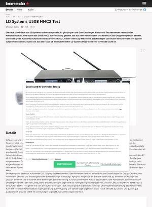 Bonedo.de LD Systems U508 HHC2 Bonedo.de LD Systems U508 HHC2
