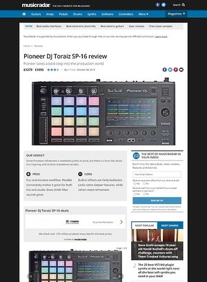 MusicRadar.com Pioneer DJ Toraiz SP-16 MusicRadar.com Pioneer DJ Toraiz SP-16