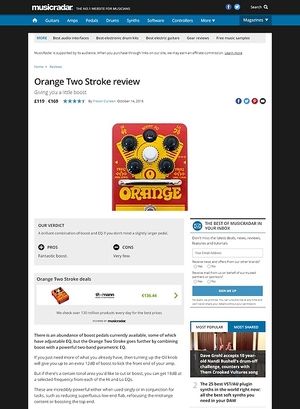 MusicRadar.com Orange Two Stroke MusicRadar.com Orange Two Stroke