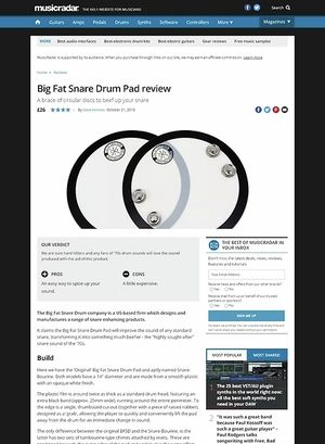 MusicRadar.com Big Fat Snare Drum Pad MusicRadar.com Big Fat Snare Drum Pad
