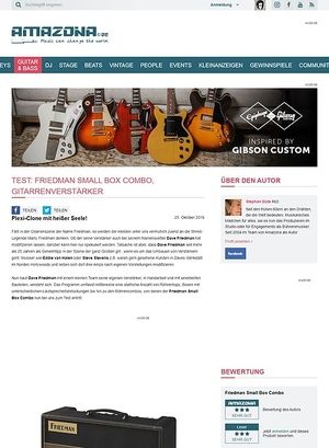 Amazona.de Test: Friedman Small Box Combo, Gitarrenverstärker Amazona.de Test: Friedman Small Box Combo, Gitarrenverstärker