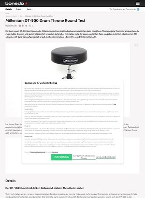 Bonedo.de Millenium DT-900 Drum Throne Round Bonedo.de Millenium DT-900 Drum Throne Round