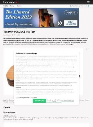 Bonedo.de Takamine GD20CE-NA Bonedo.de Takamine GD20CE-NA