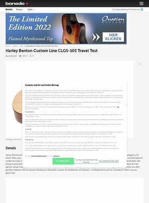 Bonedo.de Harley Benton Custom Line CLGS-10S Travel Bonedo.de Harley Benton Custom Line CLGS-10S Travel