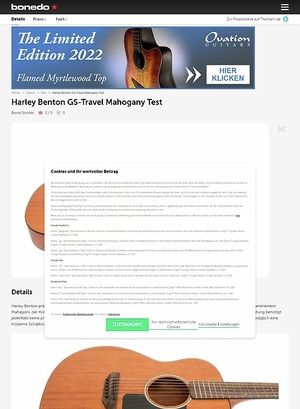 Bonedo.de Harley Benton GS-Travel Mahogany Bonedo.de Harley Benton GS-Travel Mahogany