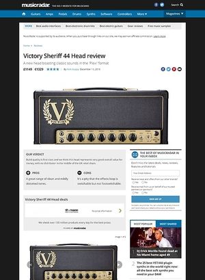 MusicRadar.com Victory Sheriff 44 Head MusicRadar.com Victory Sheriff 44 Head